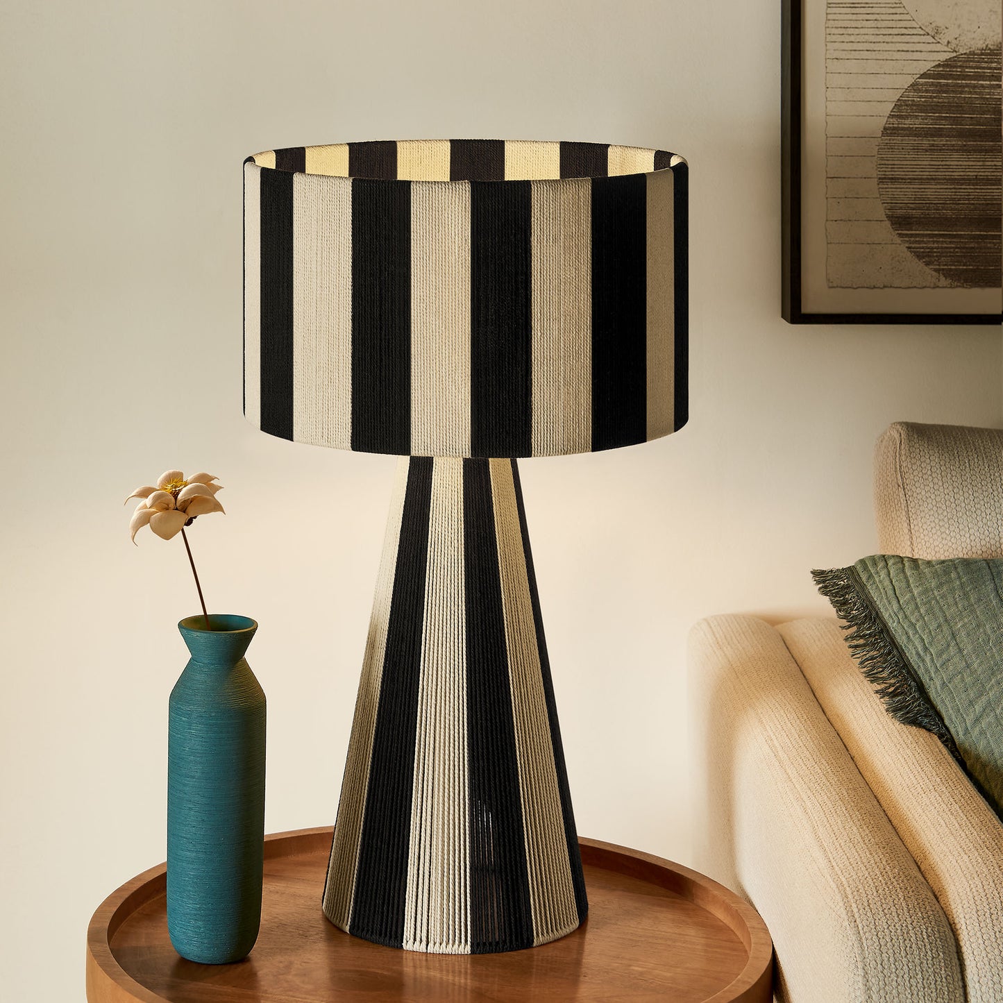 Renae Handwoven Cotton Thread Striped Table Lamp by Modway | Table Lamps | Modishstore - 8