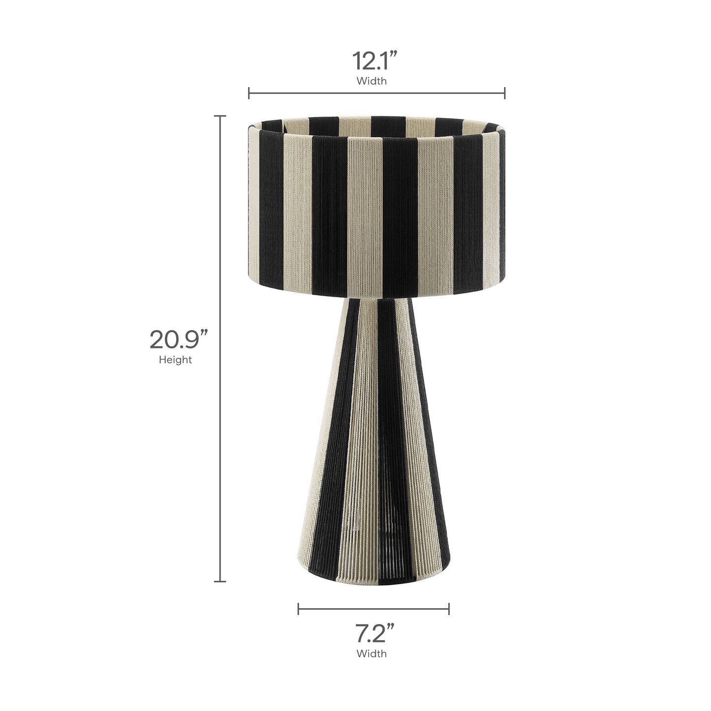 Renae Handwoven Cotton Thread Striped Table Lamp by Modway | Table Lamps | Modishstore - 10