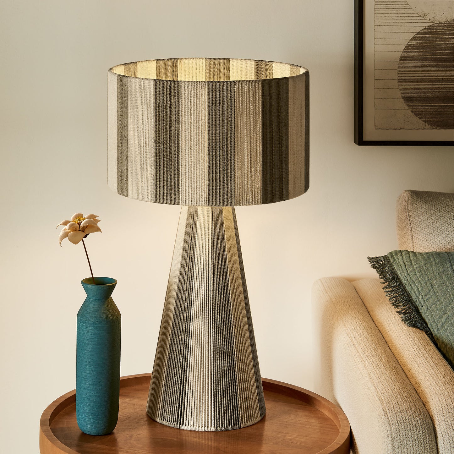 Renae Handwoven Cotton Thread Striped Table Lamp by Modway | Table Lamps | Modishstore - 28