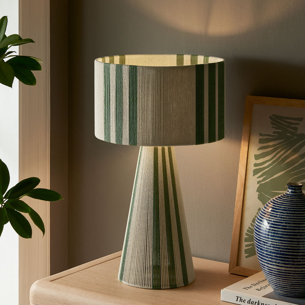 Gia Handwoven Cotton Thread Striped or Plain Table Lamp by Modway | Table Lamps | Modishstore - 8