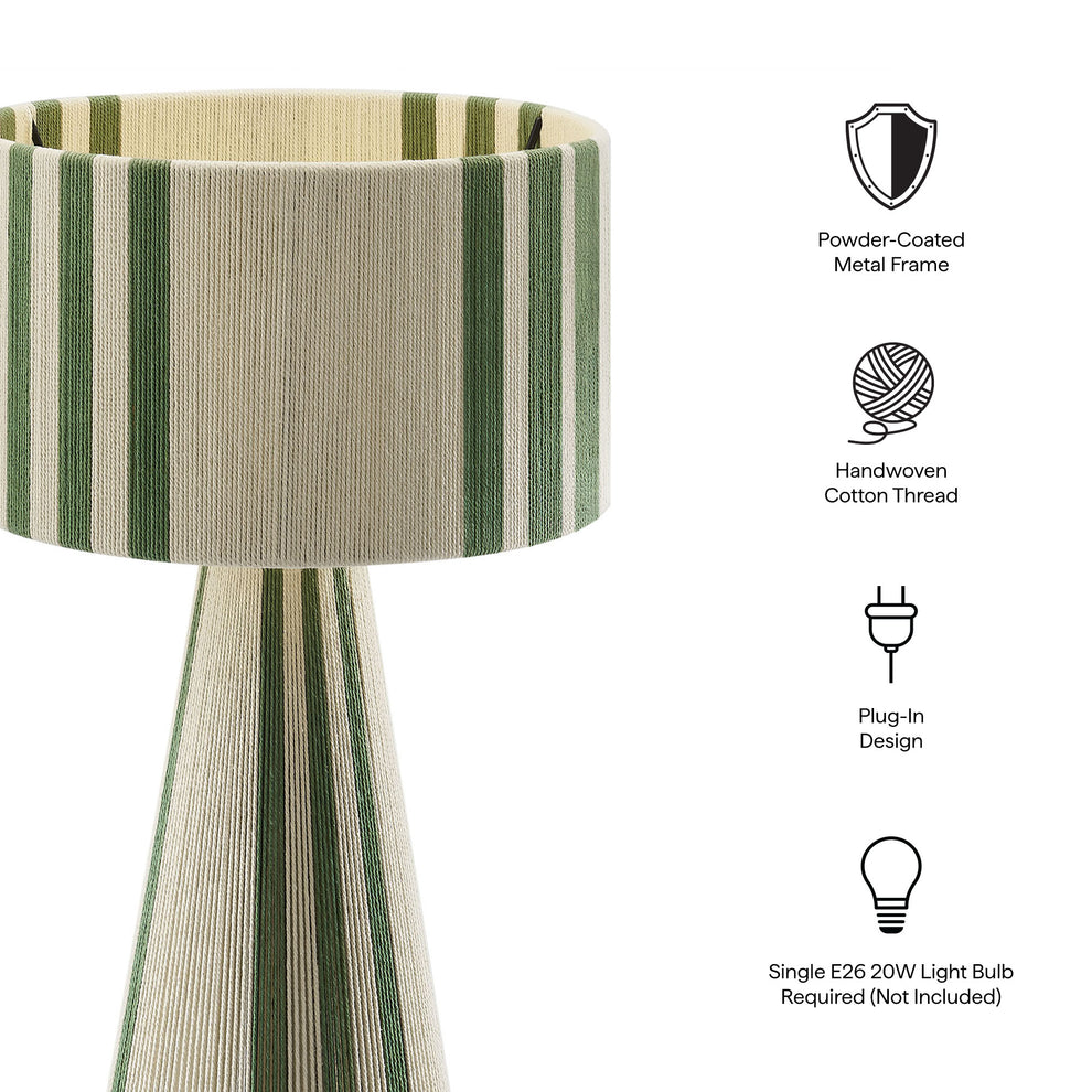 Gia Handwoven Cotton Thread Striped or Plain Table Lamp by Modway | Table Lamps | Modishstore - 9