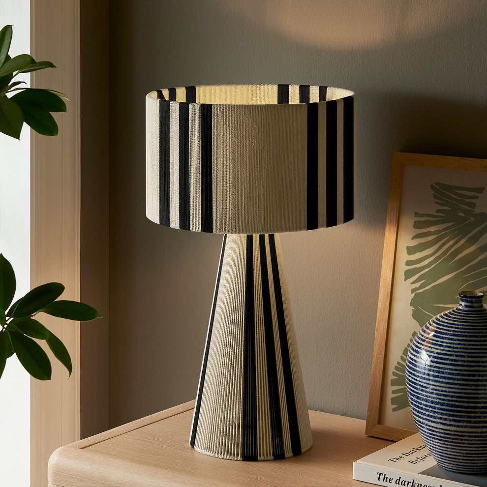 Gia Handwoven Cotton Thread Striped or Plain Table Lamp by Modway | Table Lamps | Modishstore - 18