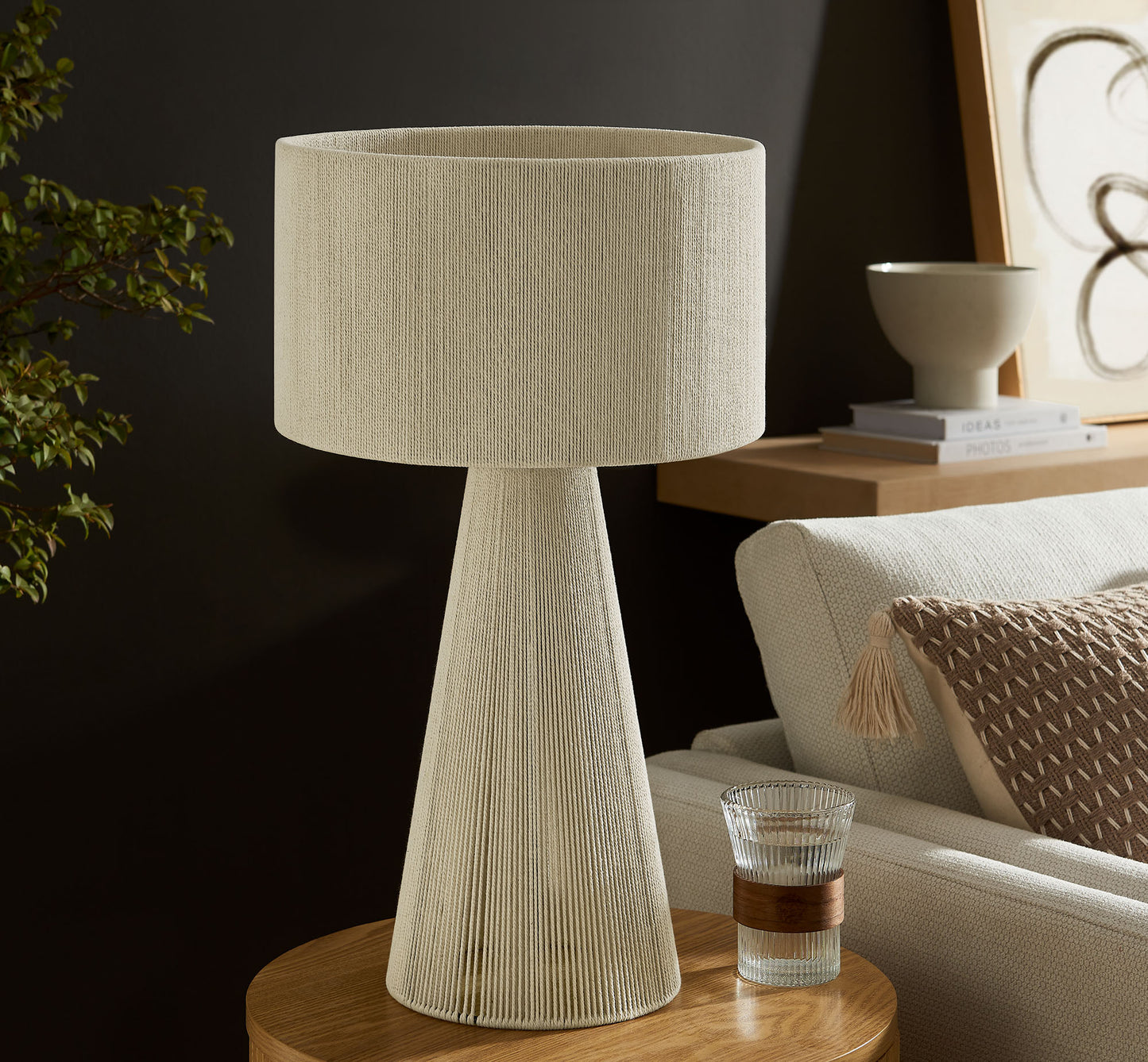 Gia Handwoven Cotton Thread Striped or Plain Table Lamp by Modway | Table Lamps | Modishstore - 27