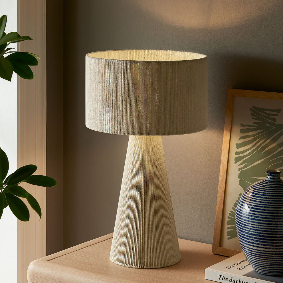 Gia Handwoven Cotton Thread Striped or Plain Table Lamp by Modway | Table Lamps | Modishstore - 28