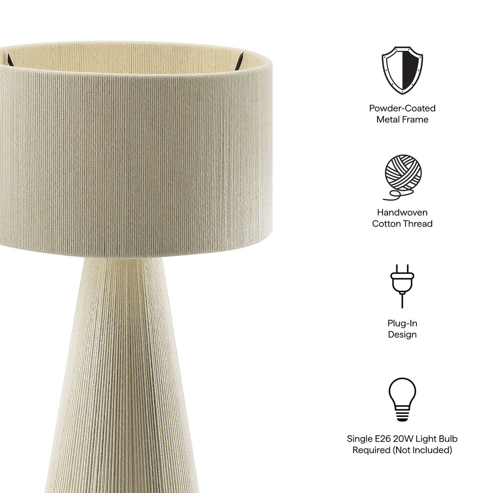 Gia Handwoven Cotton Thread Striped or Plain Table Lamp by Modway | Table Lamps | Modishstore - 29