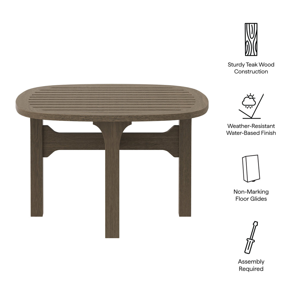 Saratoga Square Outdoor Patio Teak Wood Side Table by Modway | Outdoor Patio Daybed | Modishstore - 8
