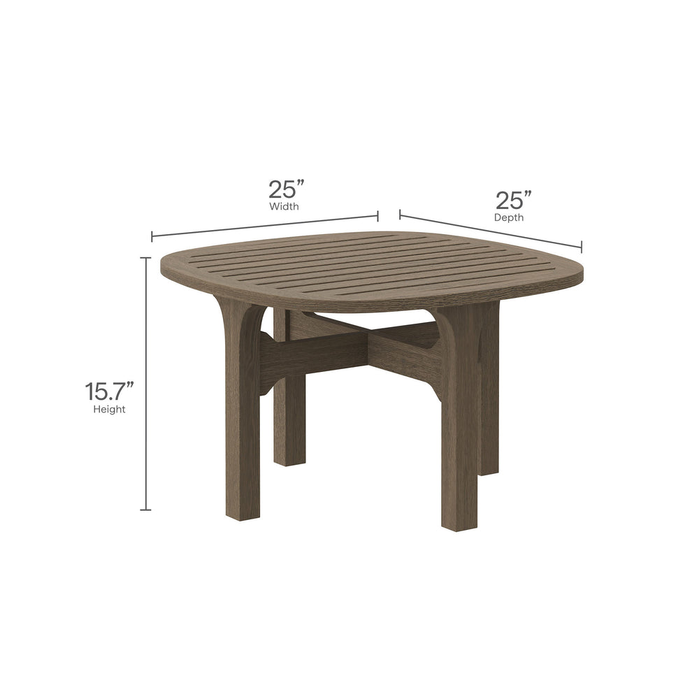 Saratoga Square Outdoor Patio Teak Wood Side Table by Modway | Outdoor Patio Daybed | Modishstore - 9