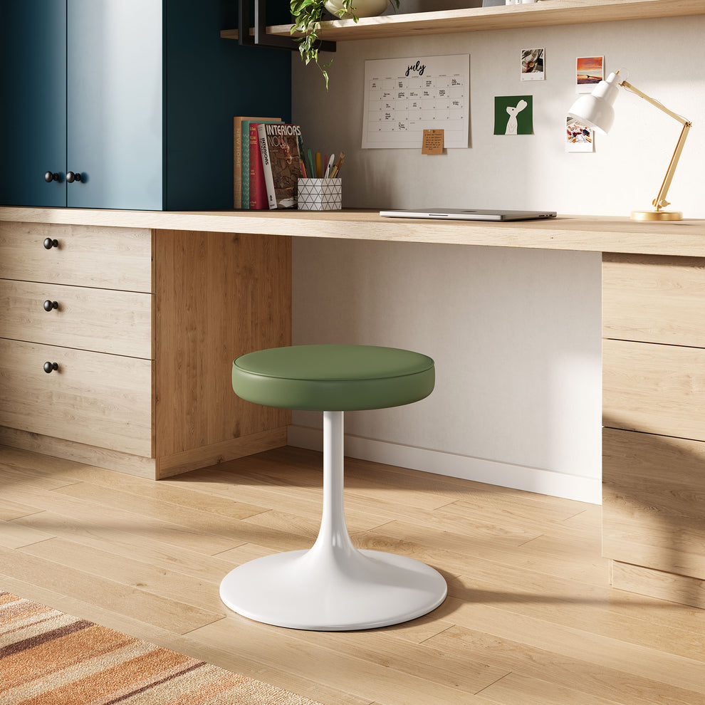 Lippa Vegan Leather Round Stool by Modway | Bar Stools | Modishstore - 1