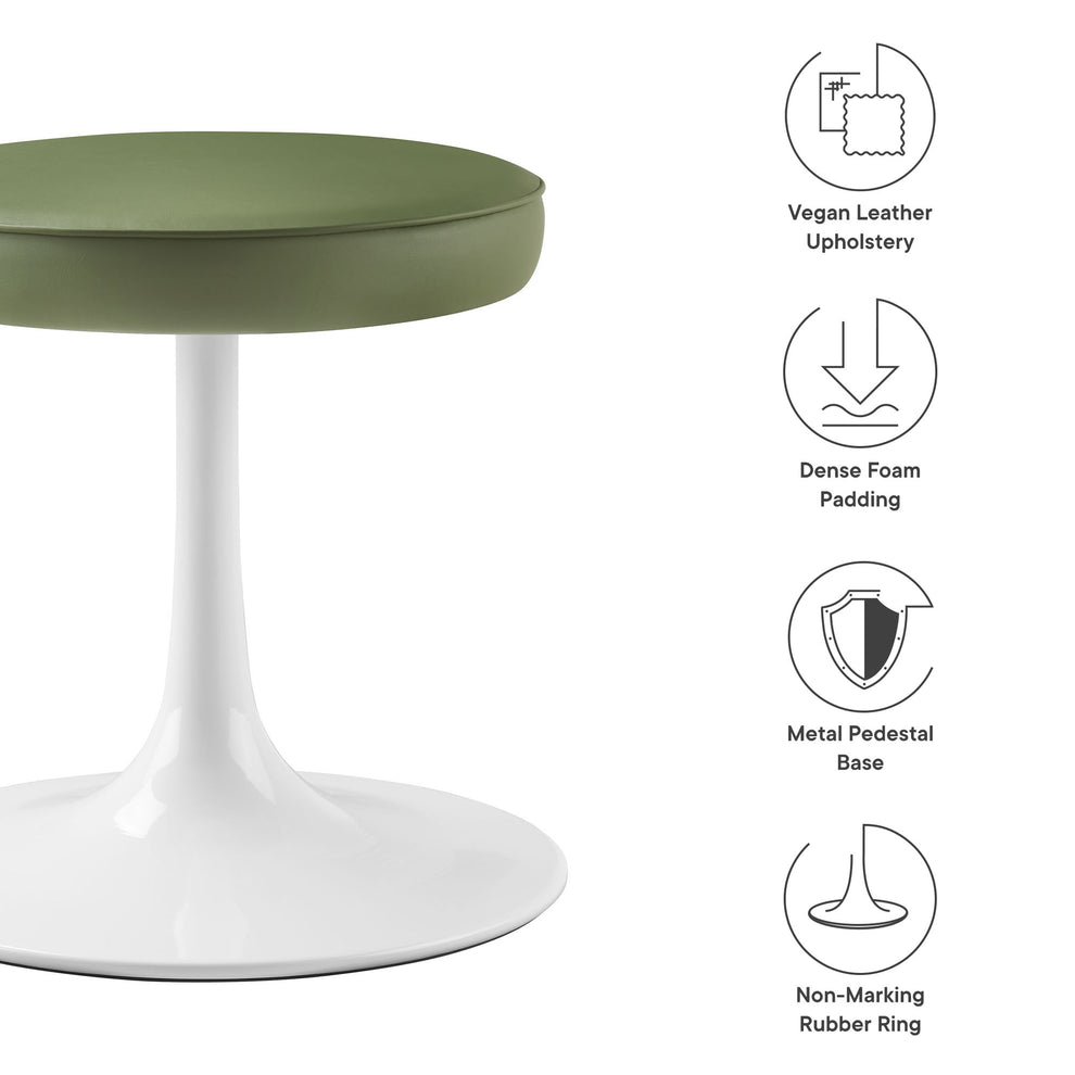 Lippa Vegan Leather Round Stool by Modway | Bar Stools | Modishstore - 6