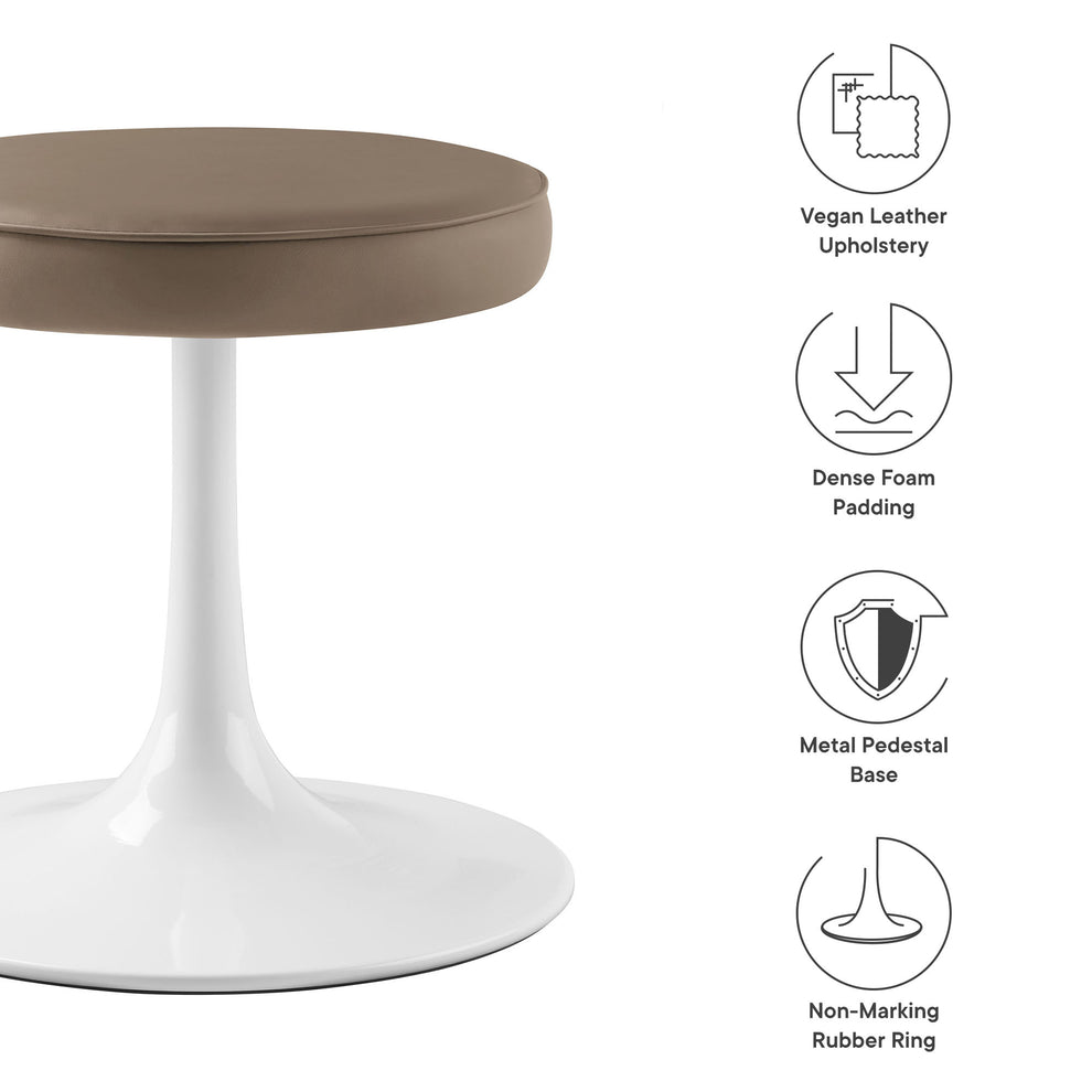 Lippa Vegan Leather Round Stool by Modway | Bar Stools | Modishstore - 13