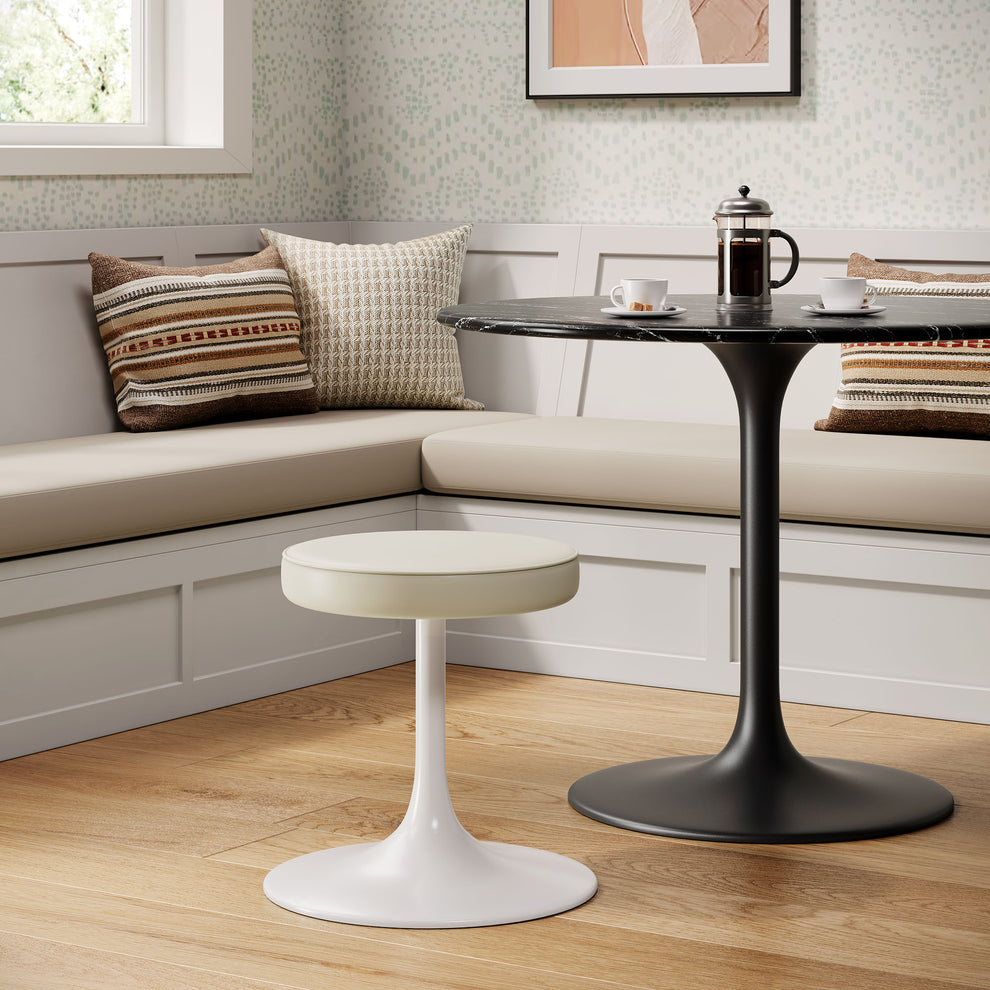 Lippa Vegan Leather Round Stool by Modway | Bar Stools | Modishstore - 19