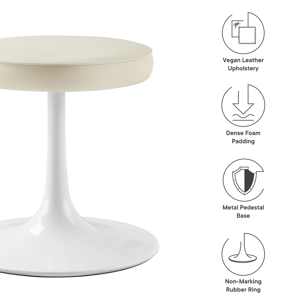 Lippa Vegan Leather Round Stool by Modway | Bar Stools | Modishstore - 20