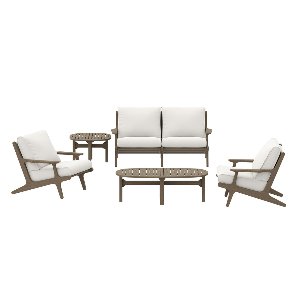 Saratoga 5-Piece Outdoor Patio Teak Wood Furniture Set by Modway | Outdoor Patio Daybed | Modishstore - 2