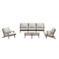 Saratoga 4-Piece Outdoor Patio Teak Wood Furniture Set by Modway