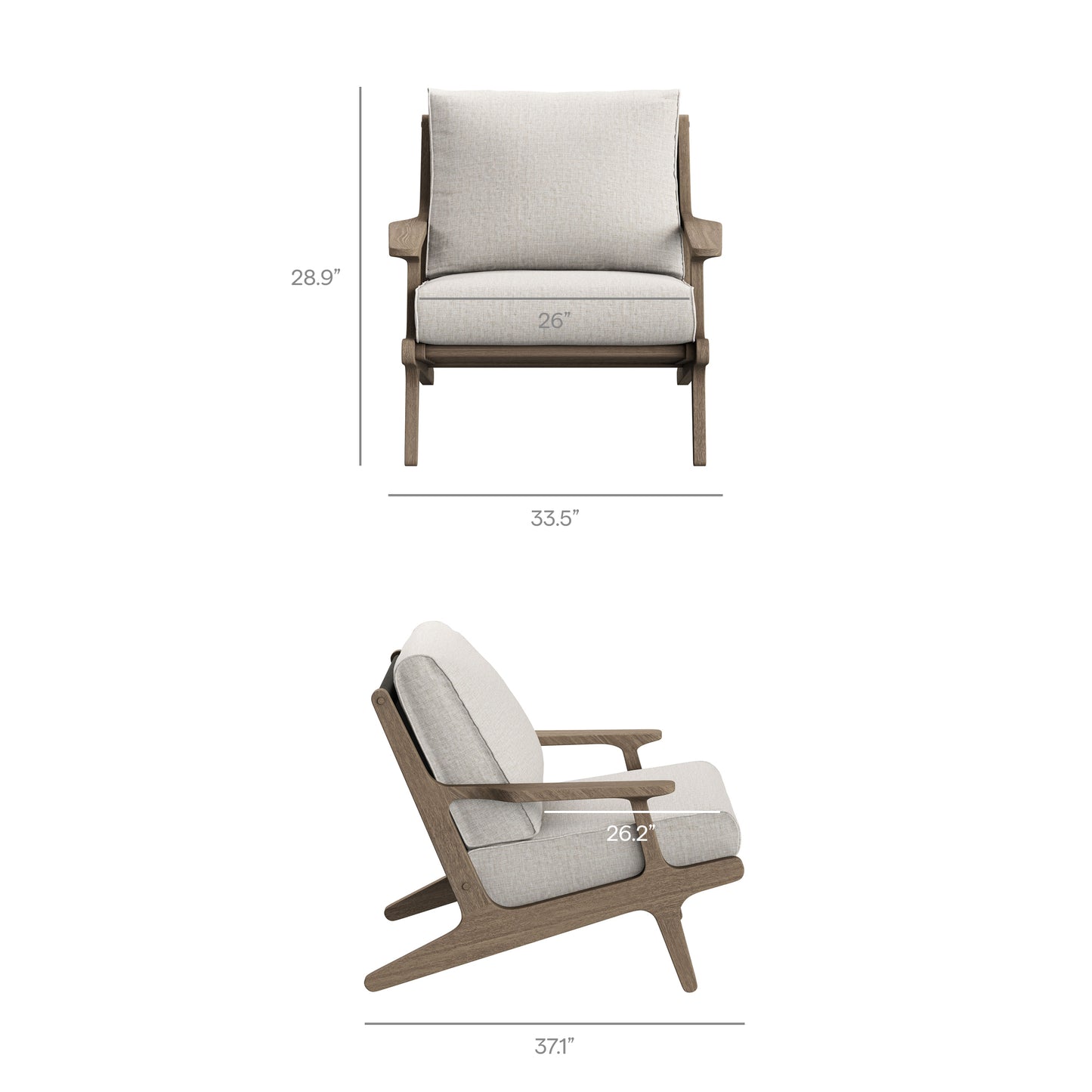 Saratoga 4-Piece Outdoor Patio Teak Wood Furniture Set by Modway