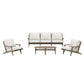 Saratoga 4-Piece Outdoor Patio Teak Wood Furniture Set by Modway