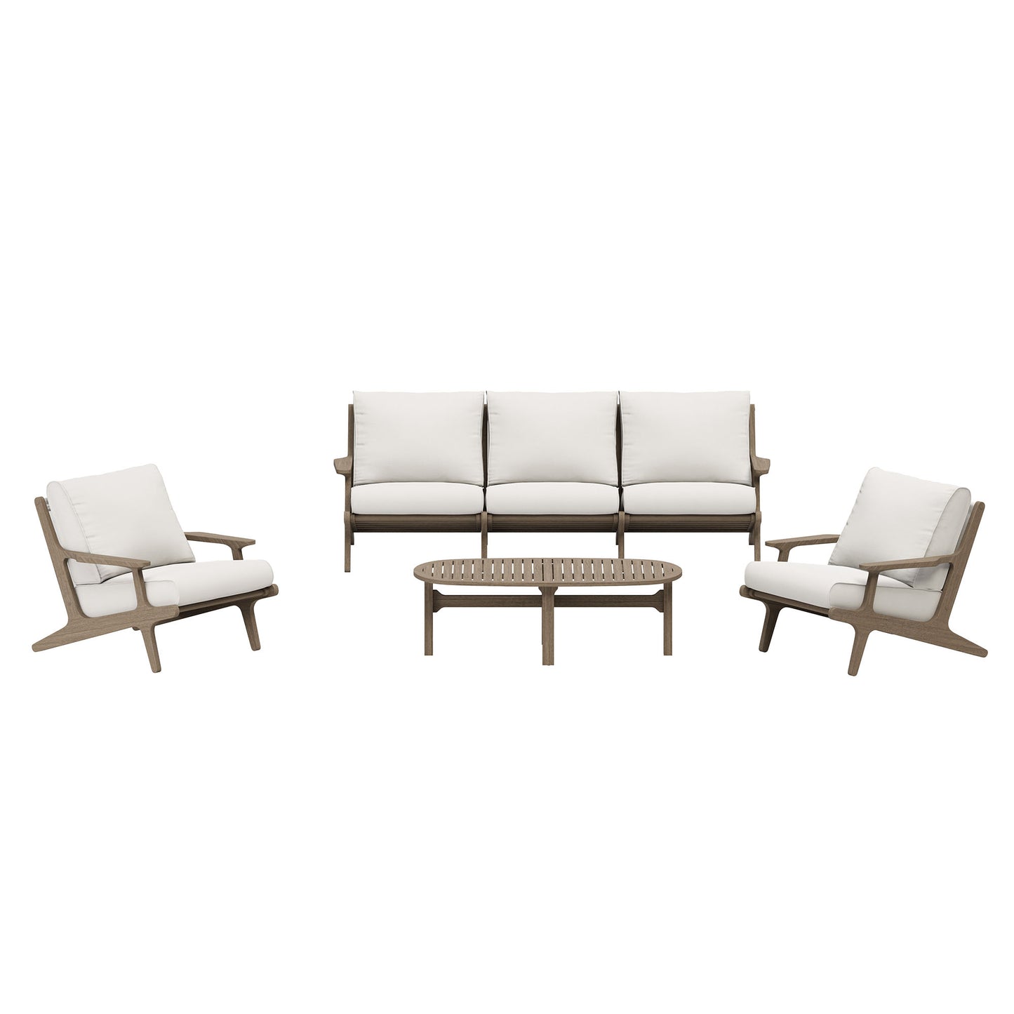 Saratoga 4-Piece Outdoor Patio Teak Wood Furniture Set by Modway