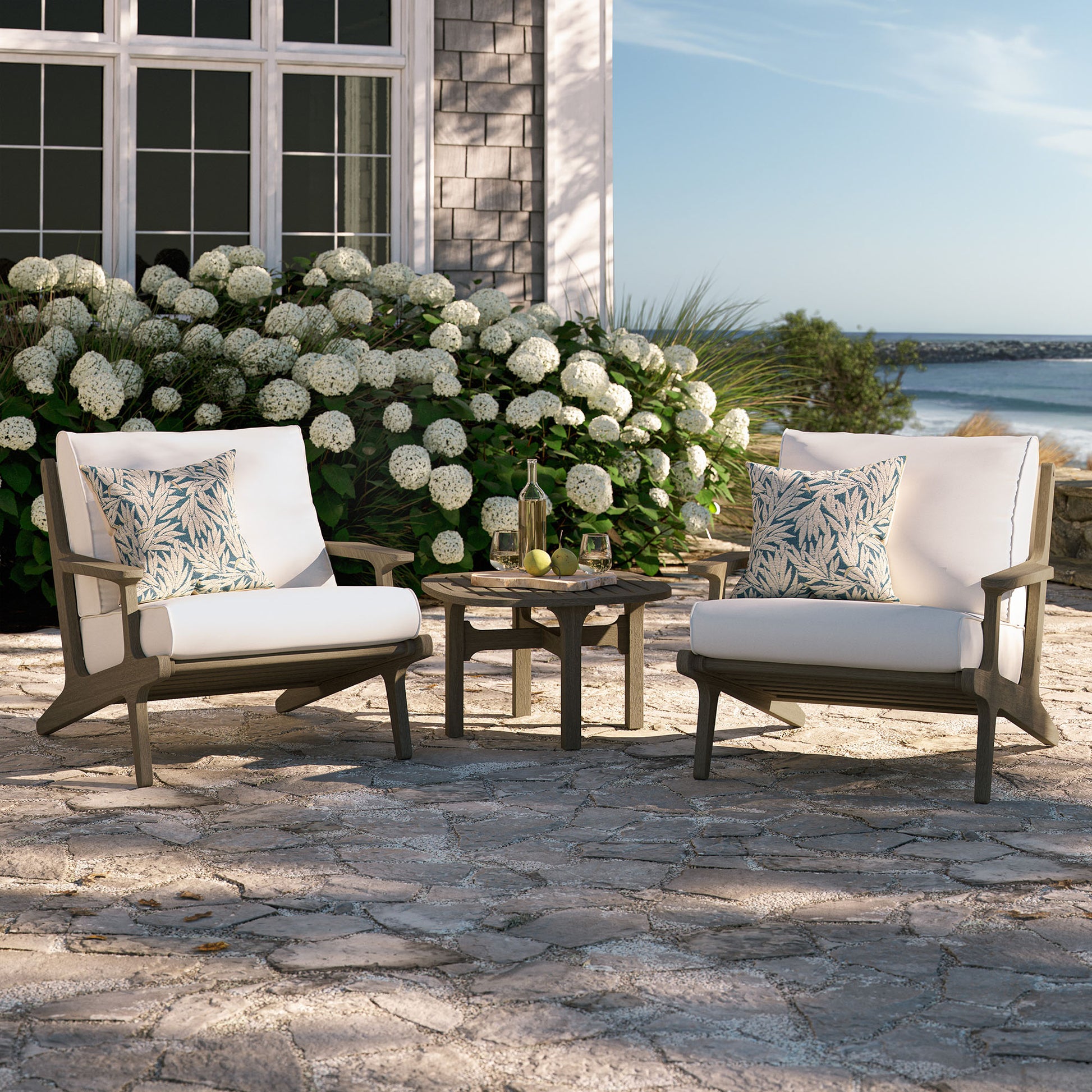 Saratoga 3-Piece Outdoor Patio Teak Wood Furniture Set with Lounge Chairs and Side Table by Modway | Outdoor Patio Daybed | Modishstore - 4