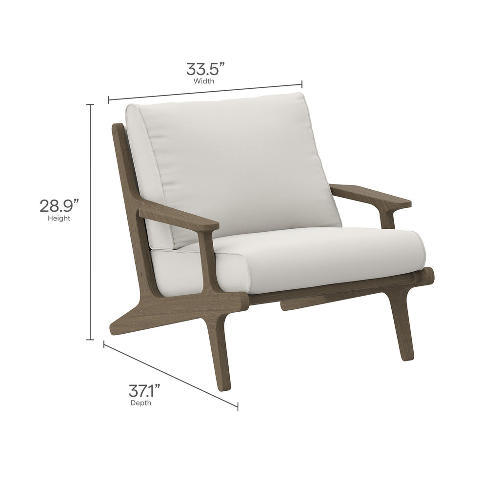 Saratoga 3-Piece Outdoor Patio Teak Wood Furniture Set with Lounge Chairs and Side Table by Modway | Outdoor Patio Daybed | Modishstore - 6