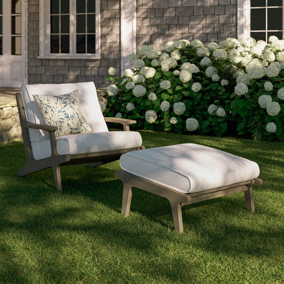 Saratoga Outdoor Patio Teak Wood Chair and Ottoman Set by Modway | Outdoor Patio Daybed | Modishstore - 4