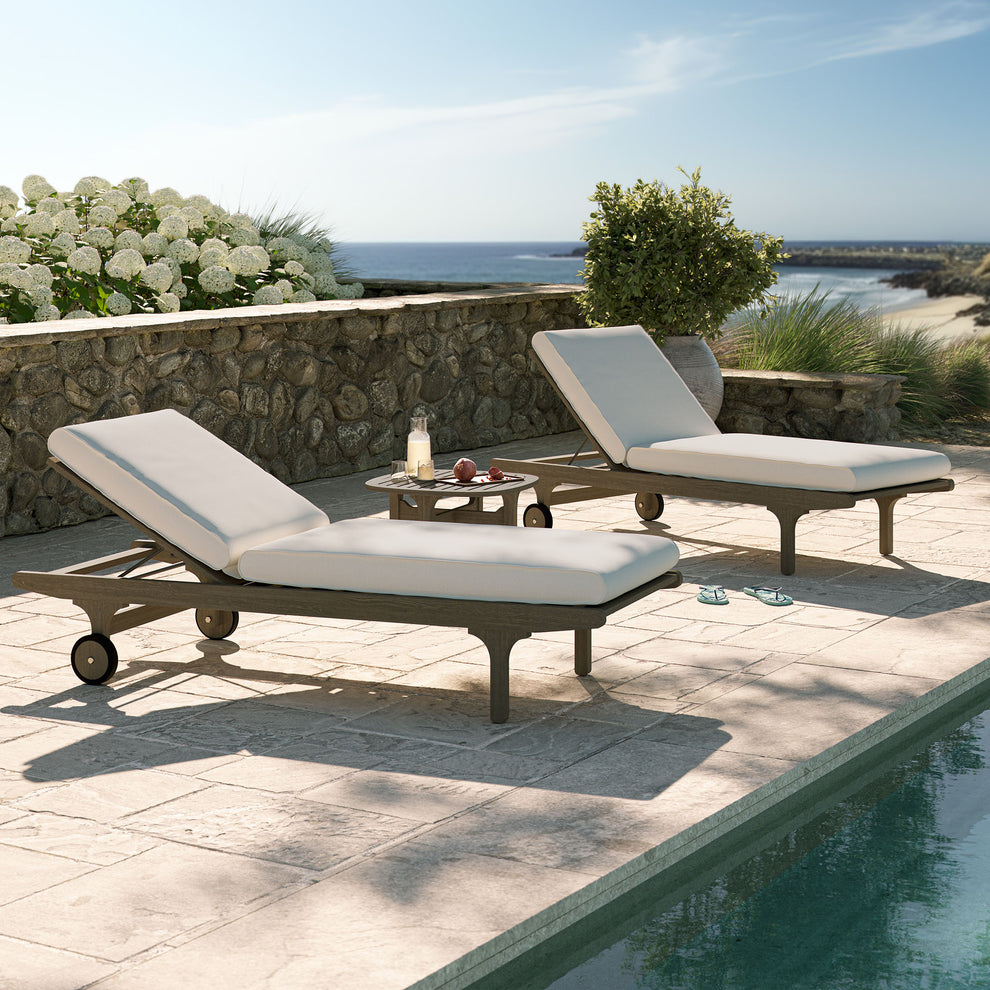 Saratoga Outdoor Patio Teak Wood 3-Piece Chaise Lounge Furniture Set by Modway | Outdoor Patio Daybed | Modishstore - 4