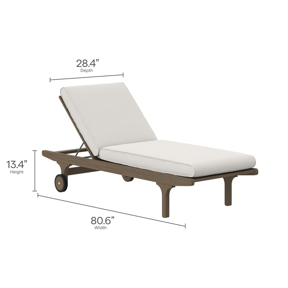 Saratoga Outdoor Patio Teak Wood 3-Piece Chaise Lounge Furniture Set by Modway | Outdoor Patio Daybed | Modishstore - 6