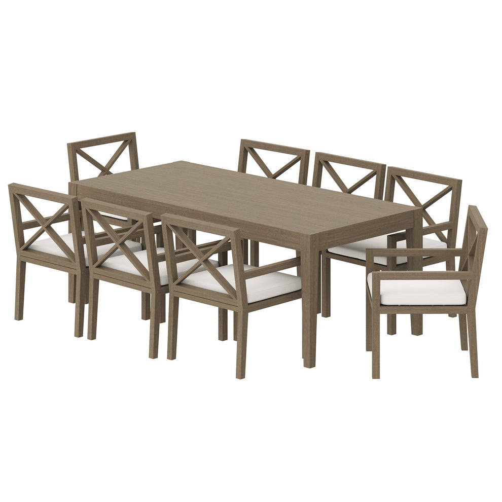 Northlake 9-Piece Outdoor Patio Teak Wood Dining Set by Modway | Outdoor Patio Daybed | Modishstore - 2