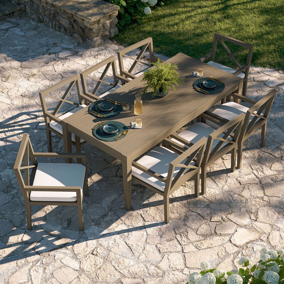 Northlake 9-Piece Outdoor Patio Teak Wood Dining Set by Modway | Outdoor Patio Daybed | Modishstore - 5