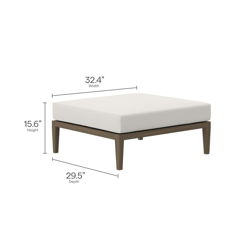 Northlake Outdoor Patio Teak Wood Loveseat and Ottoman Set by Modway | Loveseats | Modishstore - 8