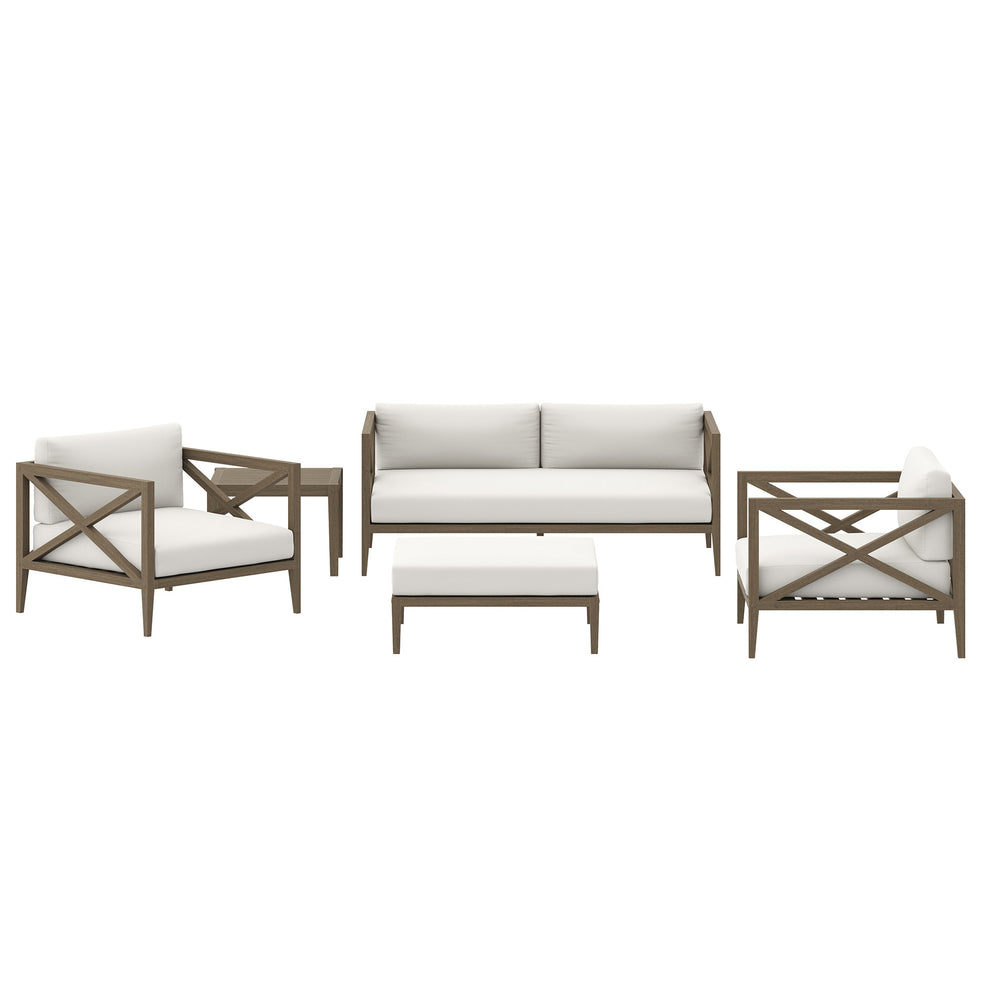 Northlake 5-Piece Outdoor Patio Teak Wood Furniture Set by Modway | Outdoor Patio Daybed | Modishstore - 2