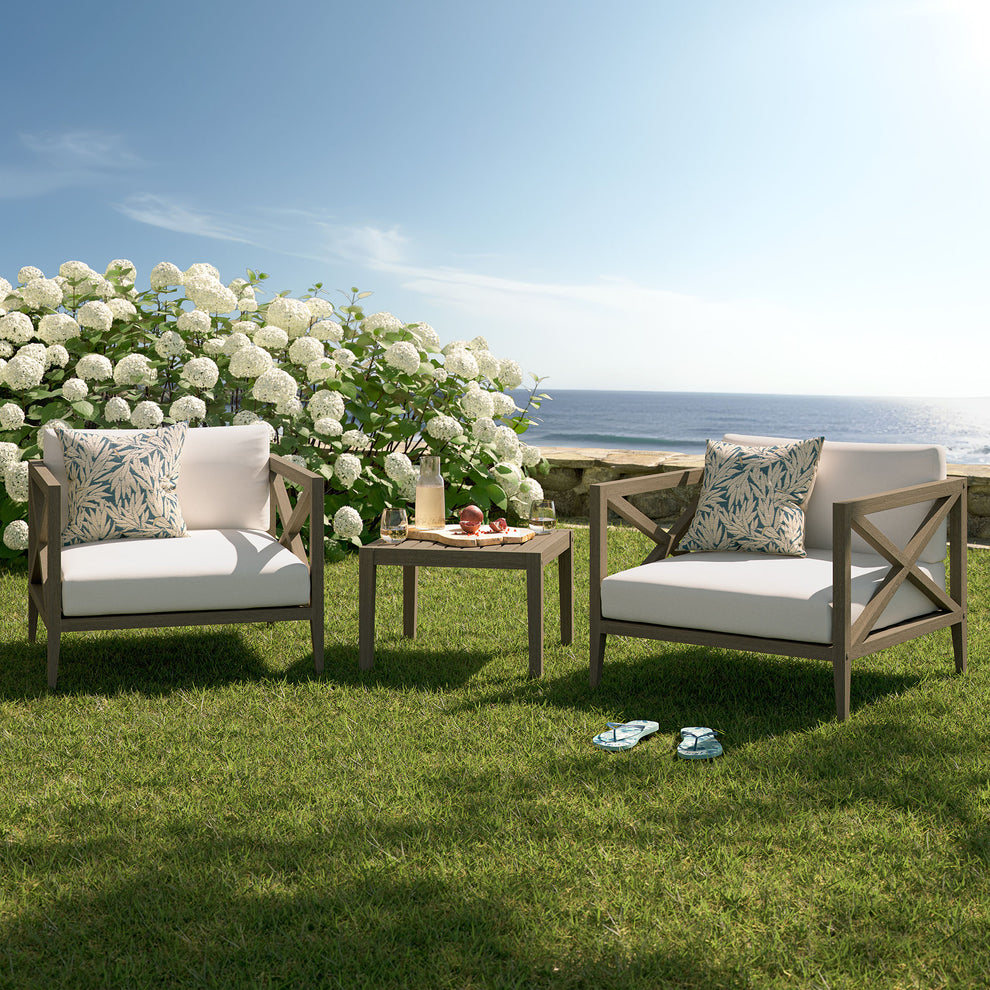 Northlake 3-Piece Outdoor Patio Teak Wood Furniture Set with Armchair and Side Table by Modway | Outdoor Patio Daybed | Modishstore - 4