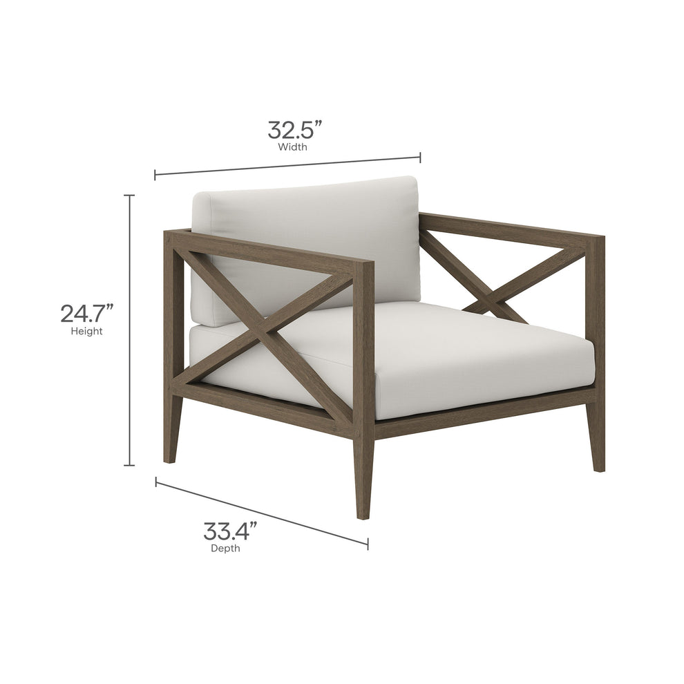 Northlake 3-Piece Outdoor Patio Teak Wood Furniture Set with Armchair and Side Table by Modway | Outdoor Patio Daybed | Modishstore - 6