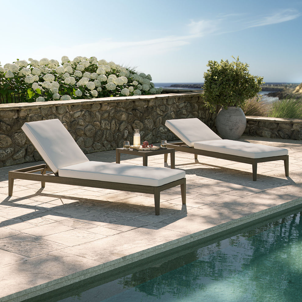Northlake 3-Piece Outdoor Patio Teak Wood Furniture Set with Chaise Lounges and Side Table by Modway | Outdoor Patio Daybed | Modishstore - 4