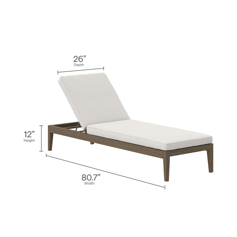 Northlake 3-Piece Outdoor Patio Teak Wood Furniture Set with Chaise Lounges and Side Table by Modway | Outdoor Patio Daybed | Modishstore - 6
