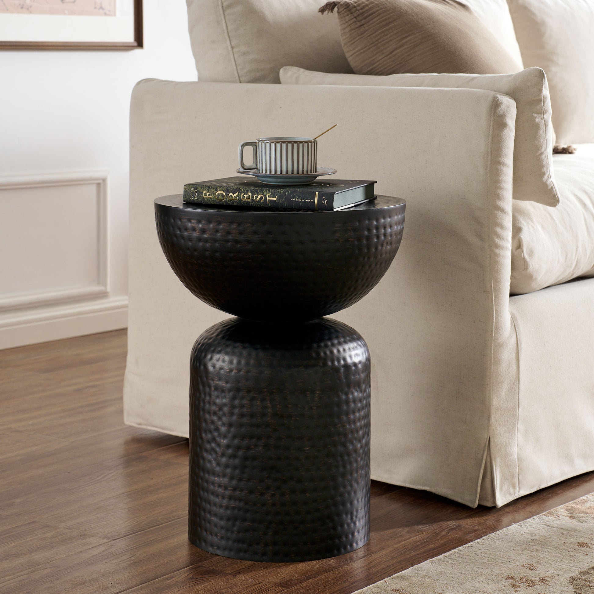 Mella Metal Hammered Side Table by Modway | Side Tables | Modishstore - 1