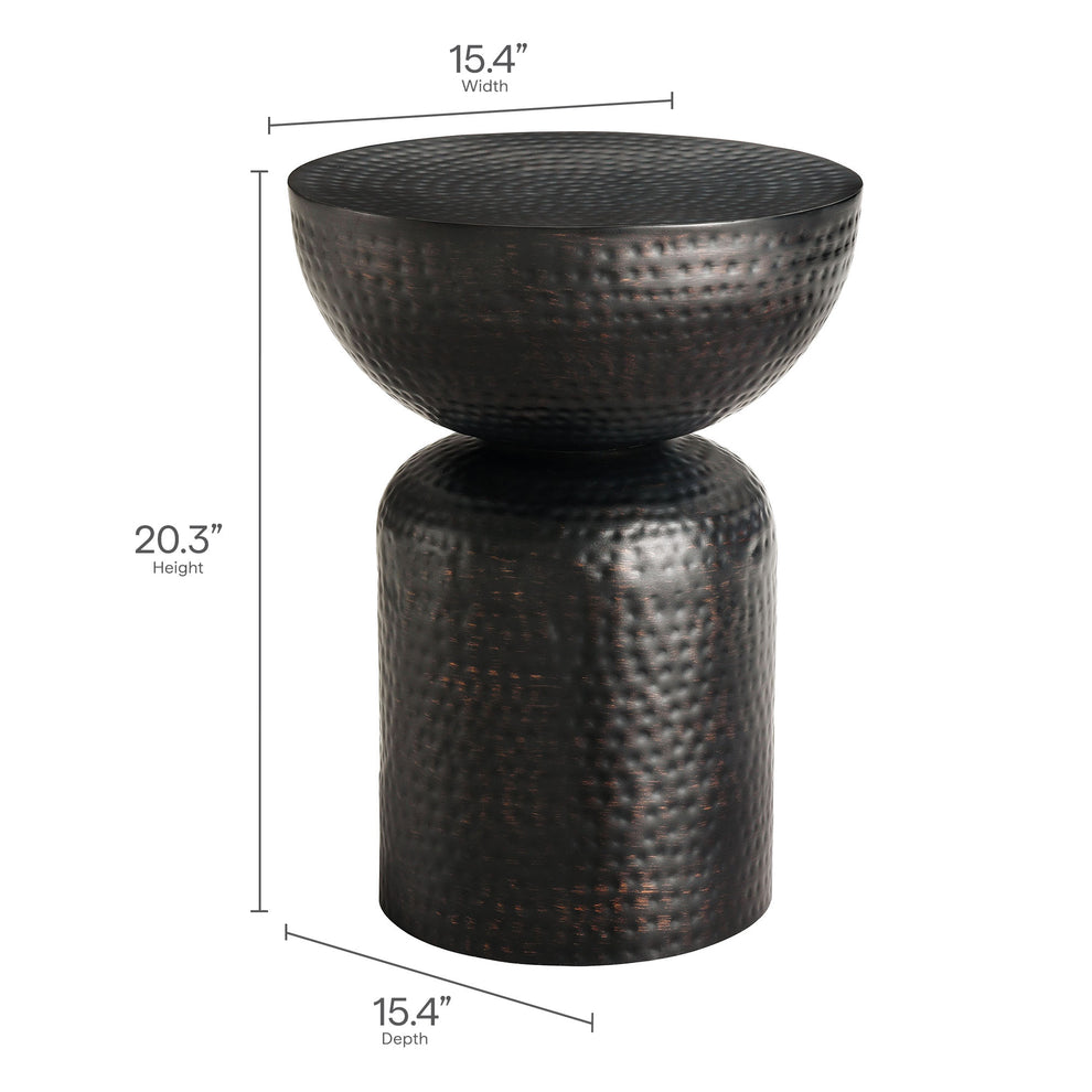 Mella Metal Hammered Side Table by Modway | Side Tables | Modishstore - 7