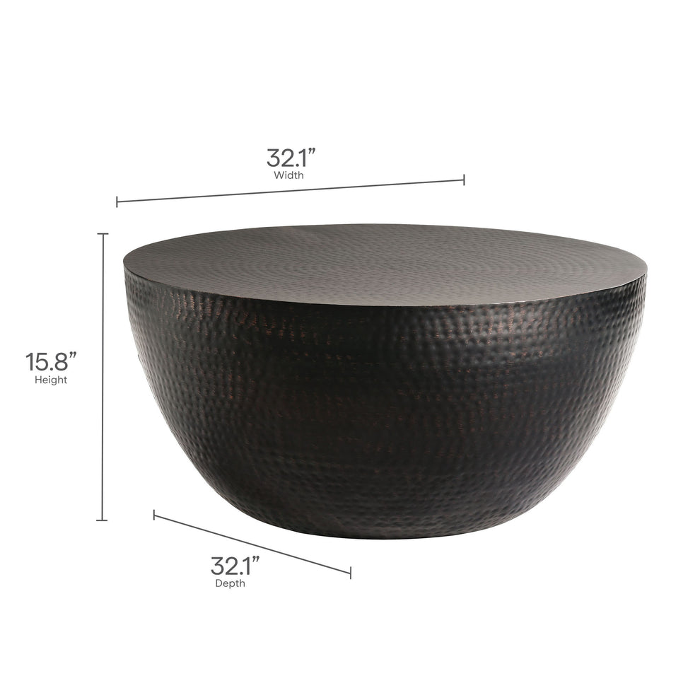 Mella 32 Inch Metal Hammered Coffee Table by Modway | Coffee Tables | Modishstore - 7
