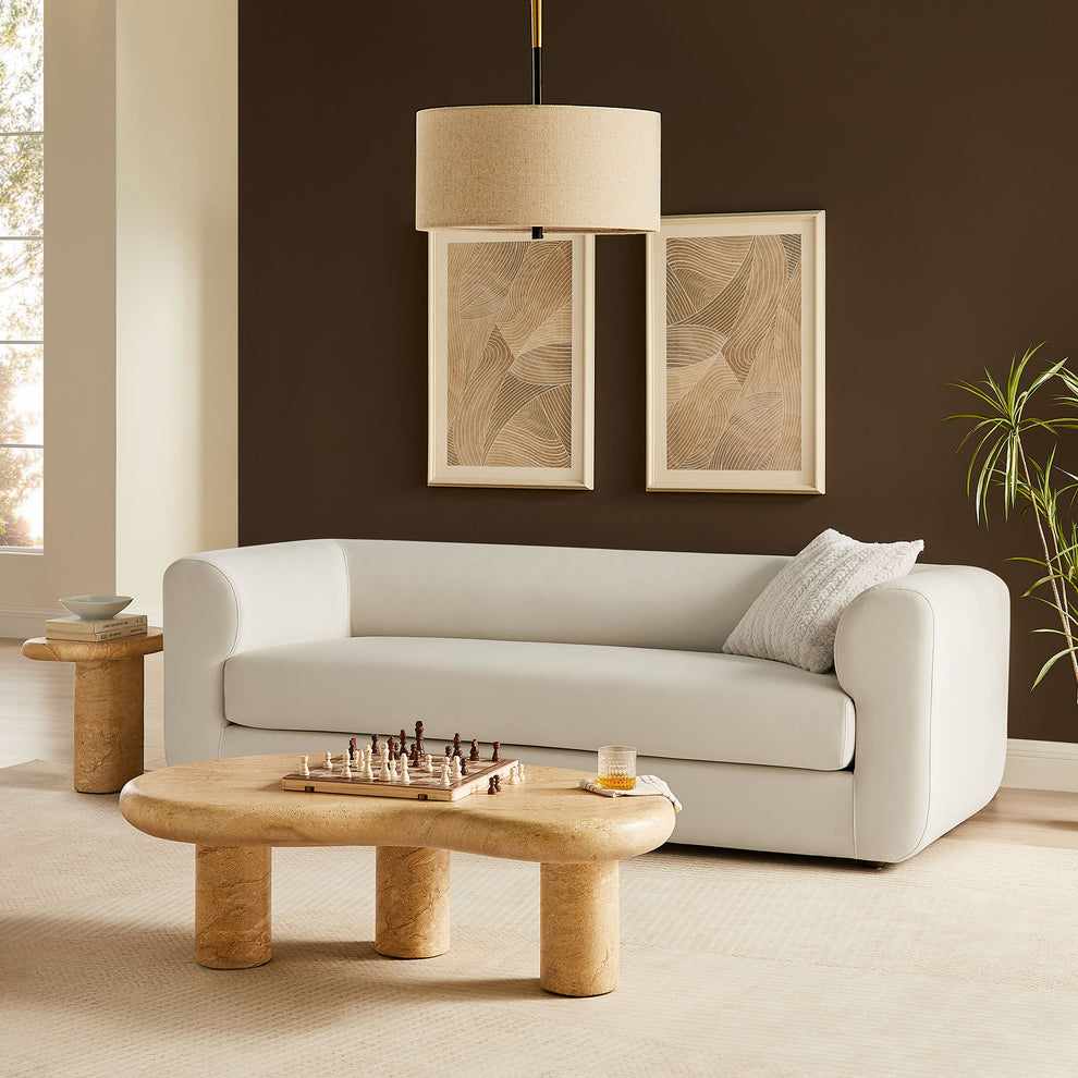 Leif 89" Performance Velvet Upholstered Sofa by Modway | Sofas | Modishstore - 1