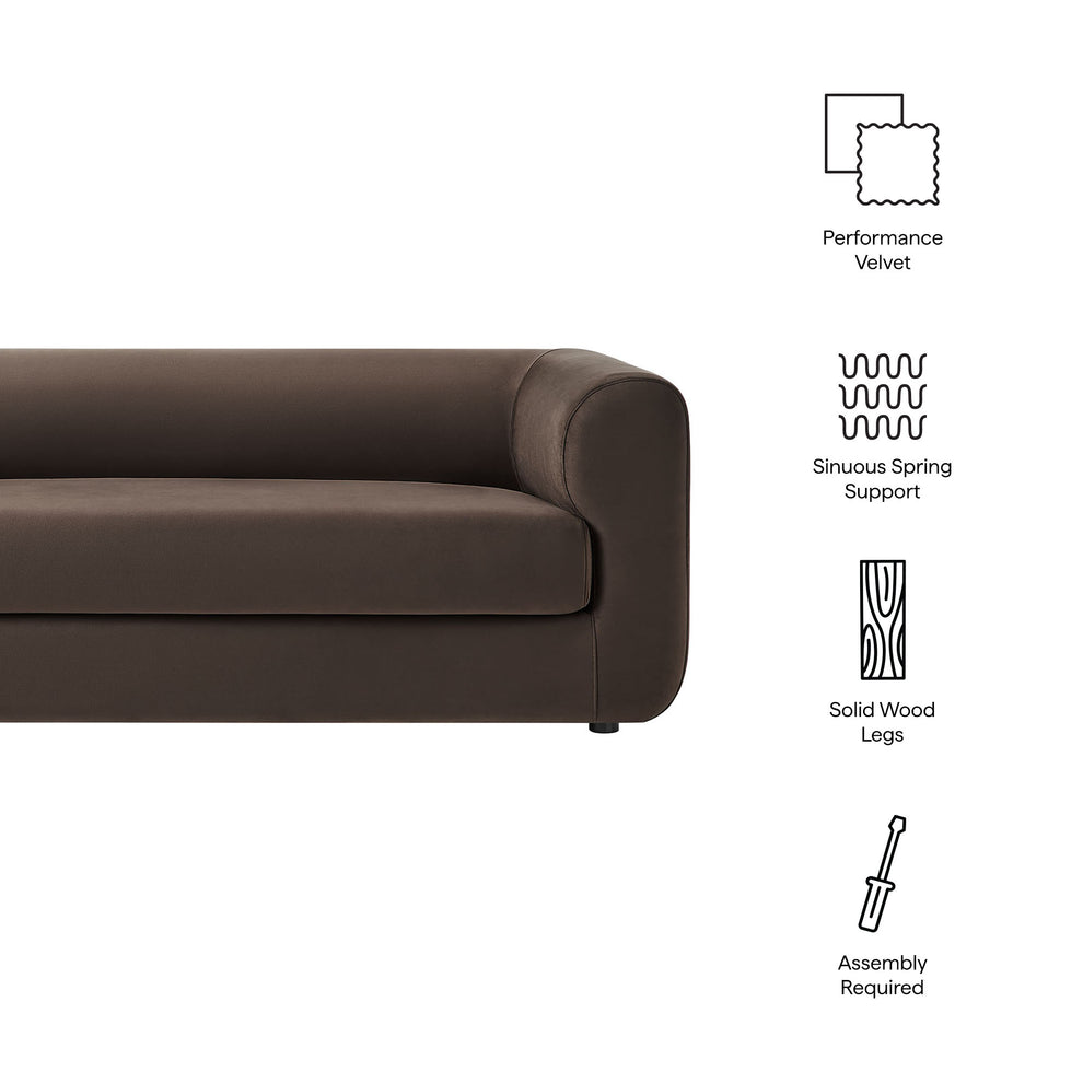 Leif 89" Performance Velvet Upholstered Sofa by Modway | Sofas | Modishstore - 17