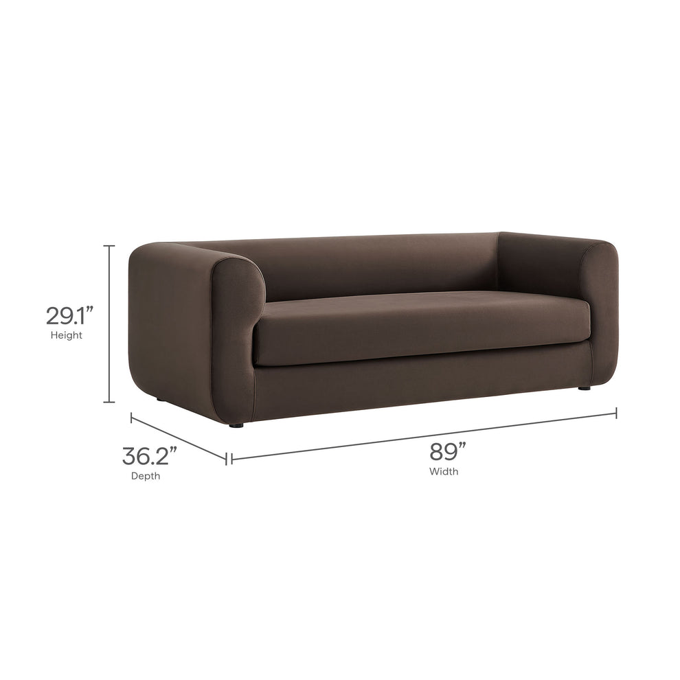 Leif 89" Performance Velvet Upholstered Sofa by Modway | Sofas | Modishstore - 18