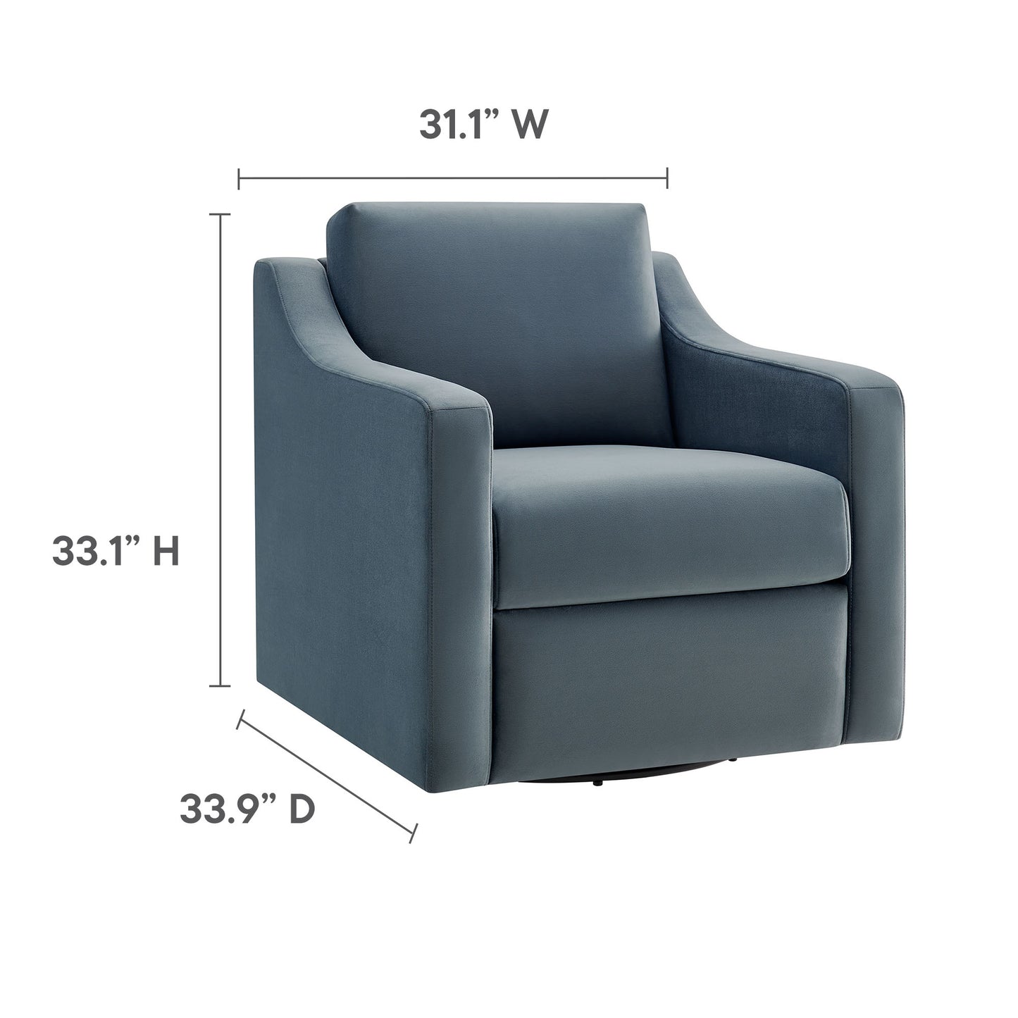 Liora Performance Velvet Armchair by Modway | Armchairs | Modishstore - 18