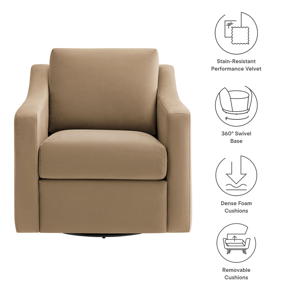 Liora Performance Velvet Armchair by Modway | Armchairs | Modishstore - 35