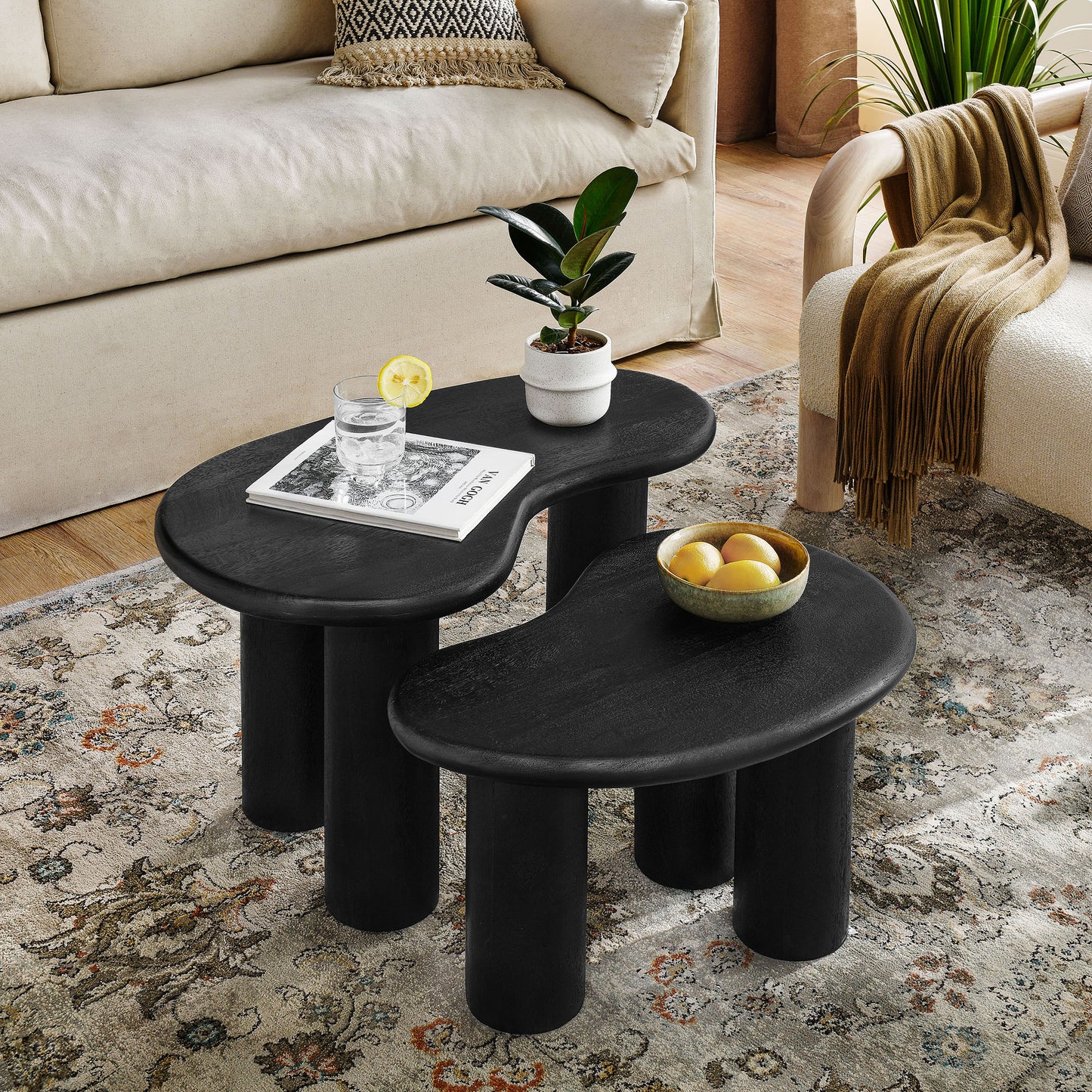 Hackney Mango Wood Nesting Coffee Table Set by Modway | Coffee Tables | Modishstore - 1