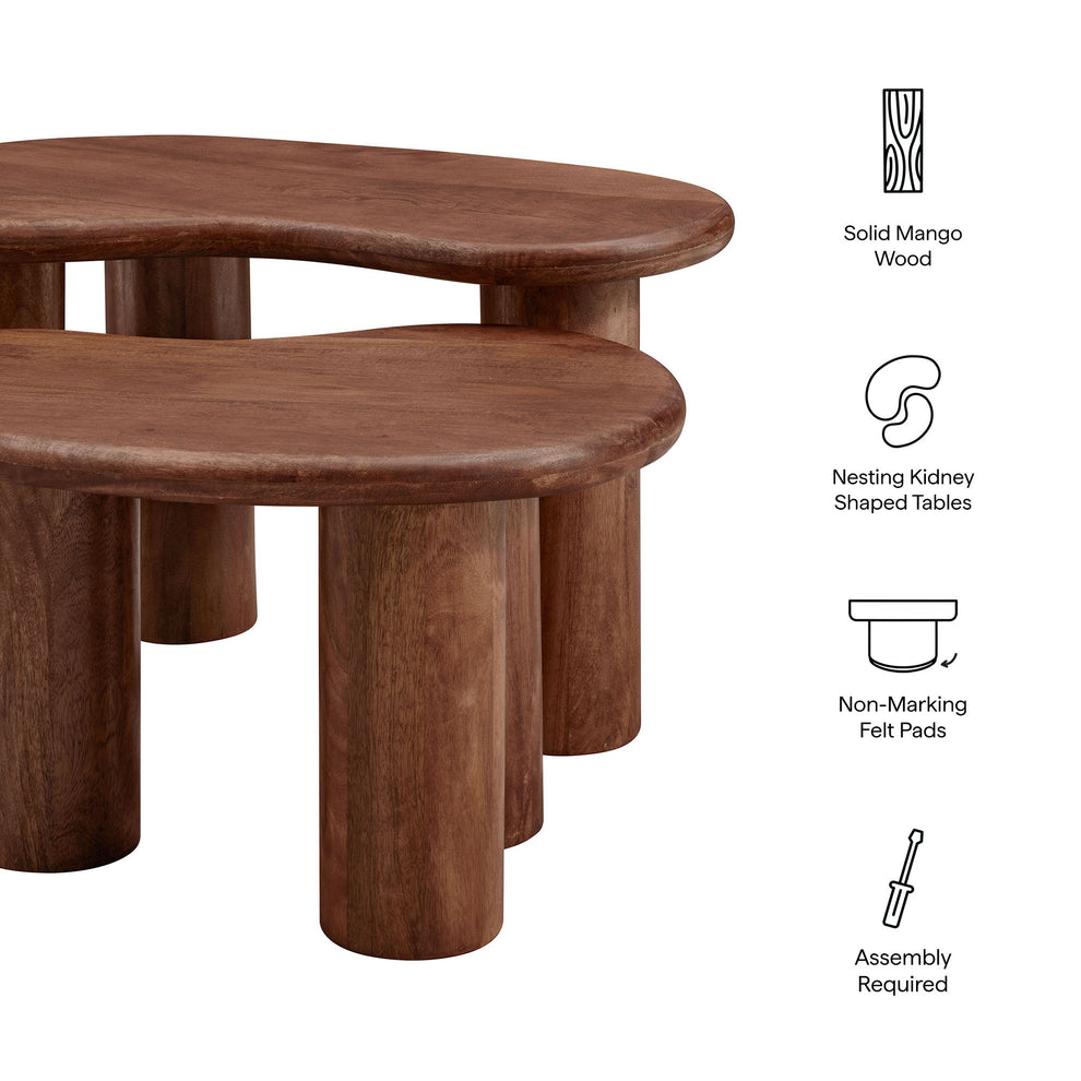 Hackney Mango Wood Nesting Coffee Table Set by Modway | Coffee Tables | Modishstore - 19
