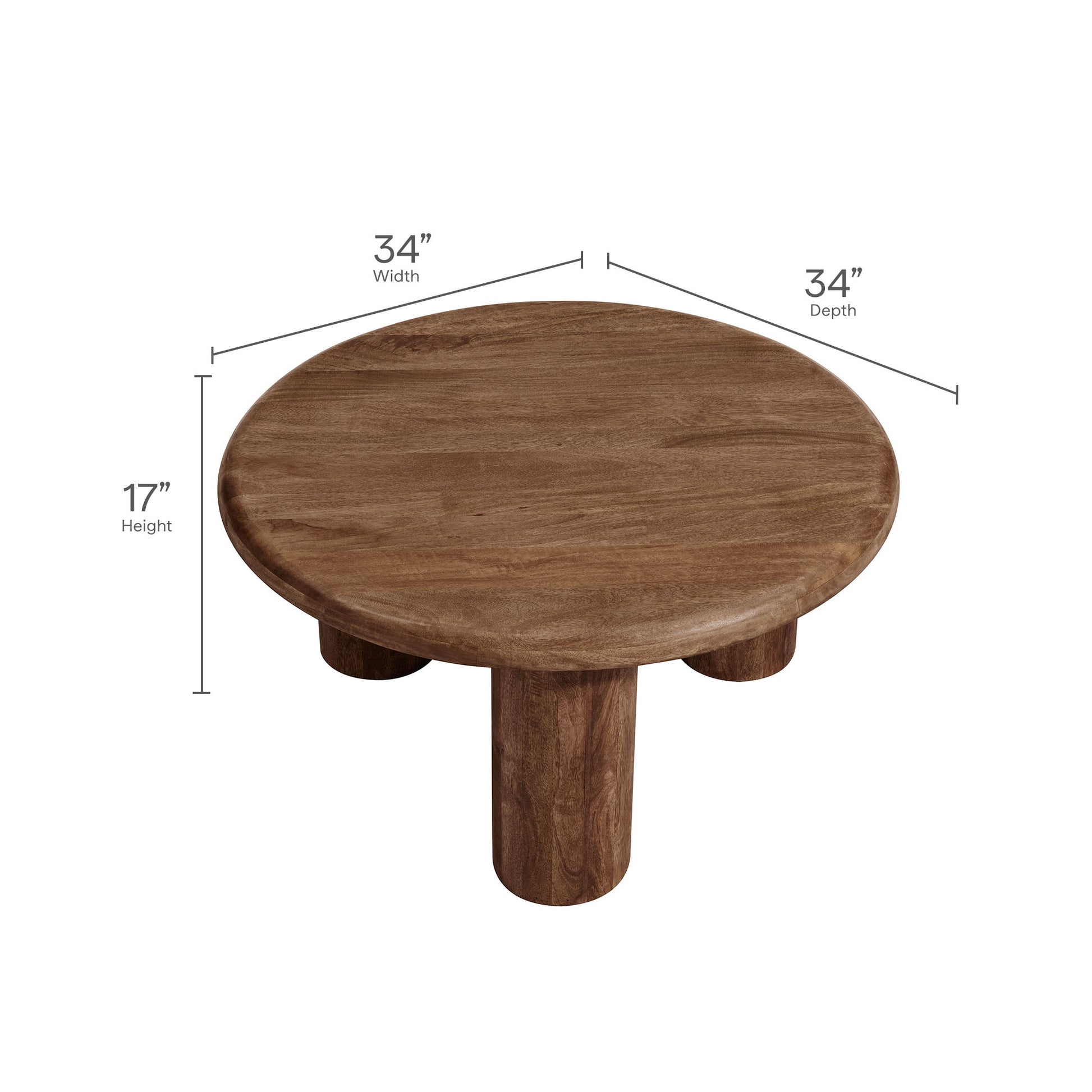 Mavina Round Mango Wood Coffee Table by Modway | Coffee Tables | Modishstore - 16