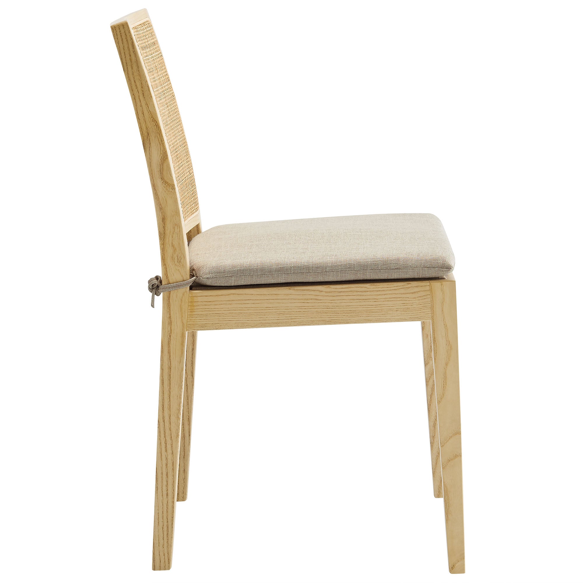 Ovard Wood and Rattan Dining Chair - Thumbnail 2