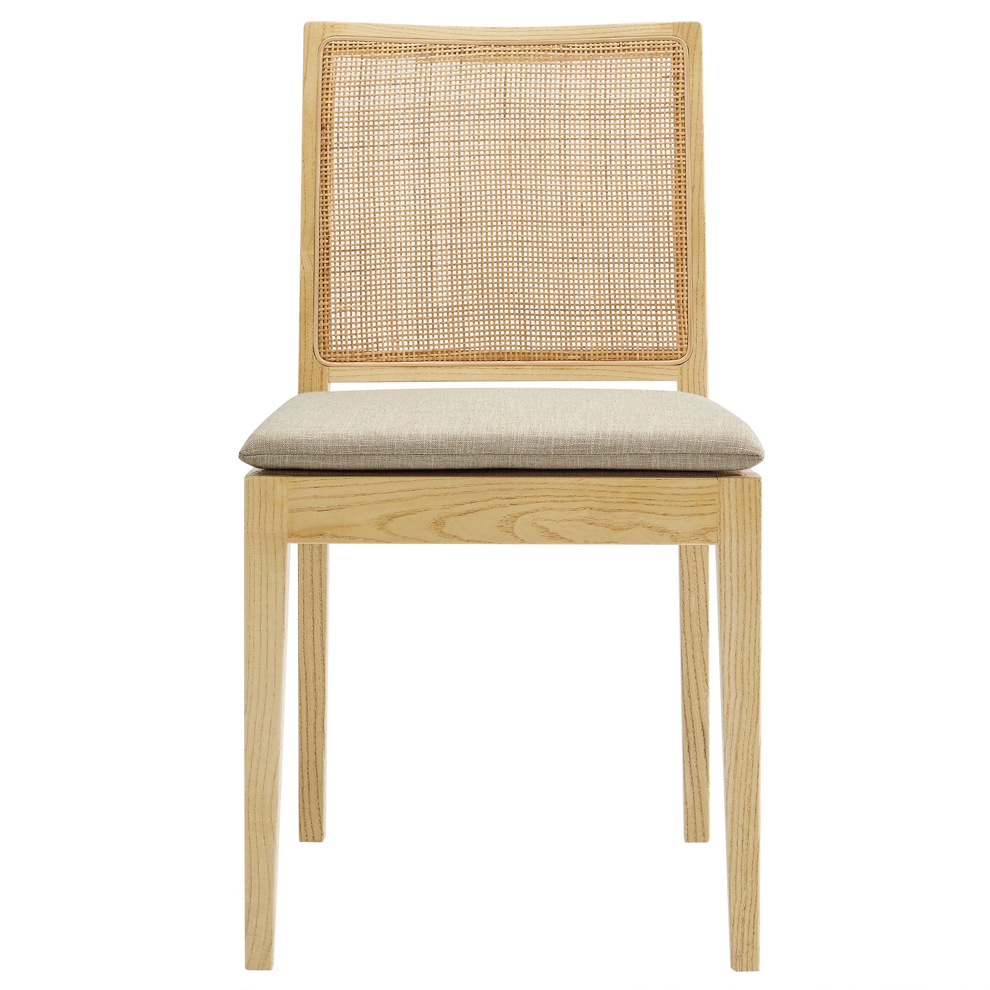 Ovard Wood and Rattan Dining Chair - Thumbnail 3