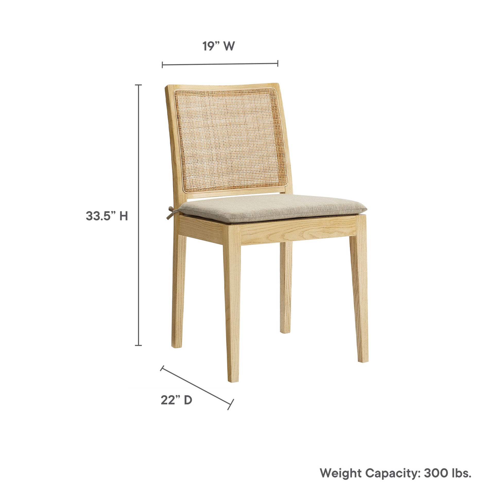 Ovard Wood and Rattan Dining Chair by Modway | Dining Chairs | Modishstore - 9