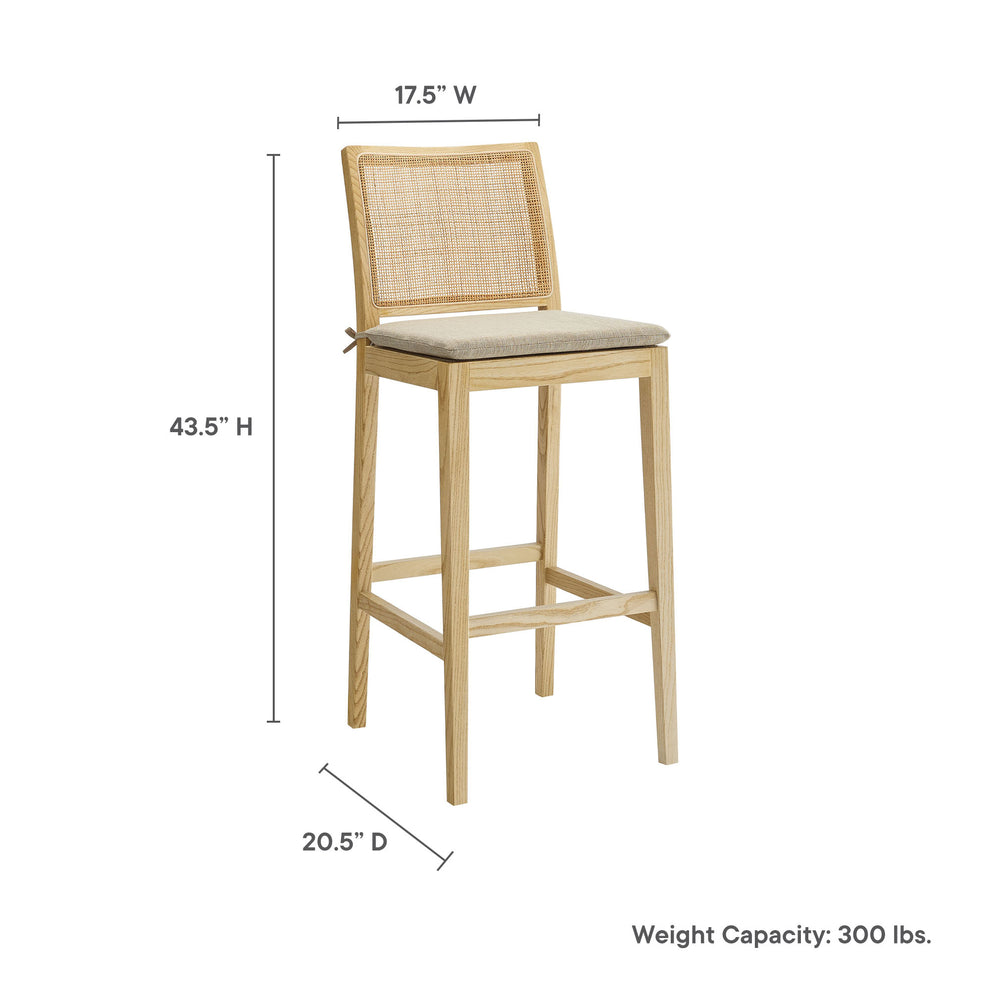 Ovard Wood and Rattan Bar Stool by Modway | Bar Stools | Modishstore - 9
