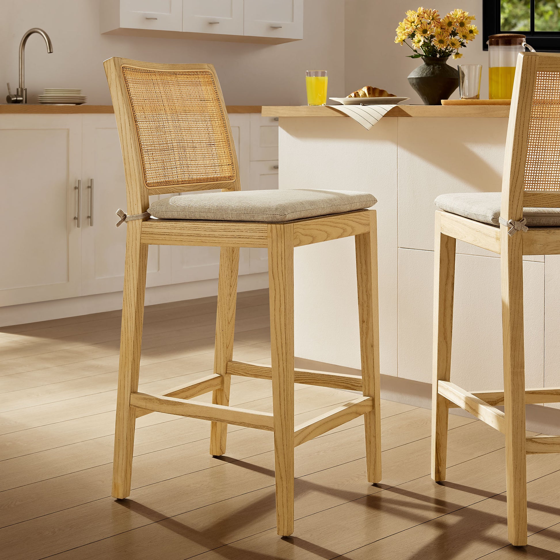 Ovard Wood and Rattan Counter Stool by Modway | Counter Stools | Modishstore - 1